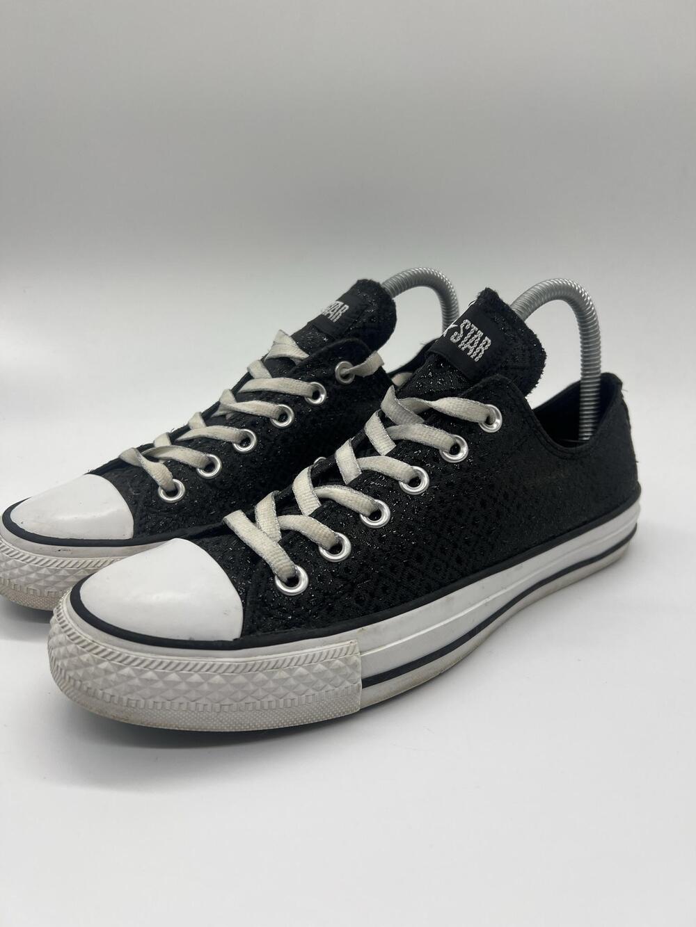 Converse Chuck Taylor All Star Shoes Womens Size 8 Black Glitter Sneakers